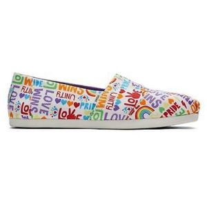 Toms alpargata pride inspired slip on shoes